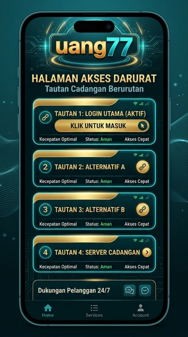Tampilan link alternatif uang77